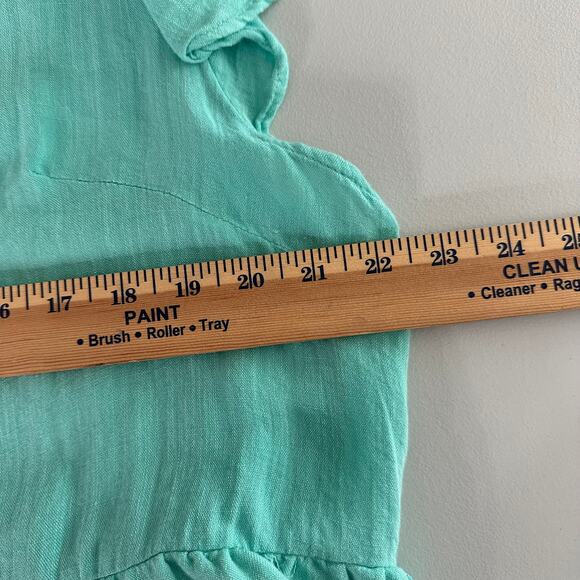 Entro Blue Ruffle Button Front Top Women's Plus Size 1X‎ Blouse Casual - Picture 7 of 8